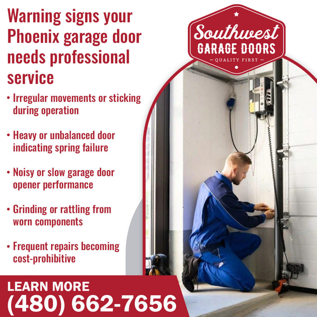 Modern double garage door exterior representing maintenance advice for noisy or malfunctioning doors